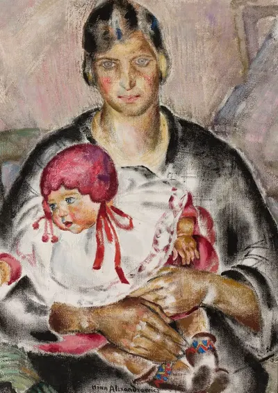 Мать с ребенком by Нина Александрович, 1924 — digital art print download