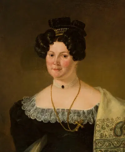 Portrait of Sara Catarine Lorentz by Pehr Berggren, 1830 — digital art print download