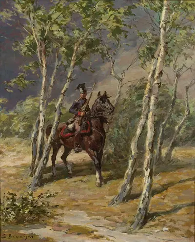 Улан на лошади by Станислав Багеньский — digital art print download