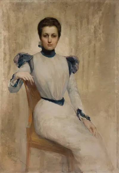Портрет женщины by Станислав Батowski-Качор, 1898 — digital art print download