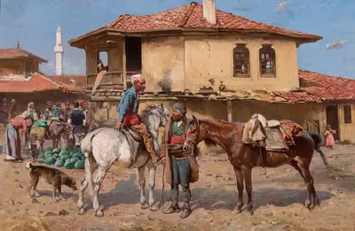 Восточный рынок by Тадеуш Айдукевич, 1900 — digital art print download