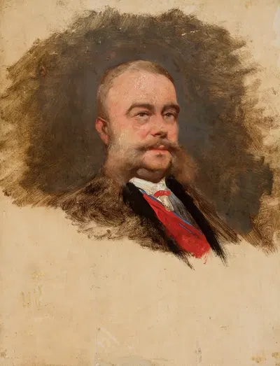 Портрет старика, эскиз by Тадеуш Айдукевич, 1880-1900 — digital art print download