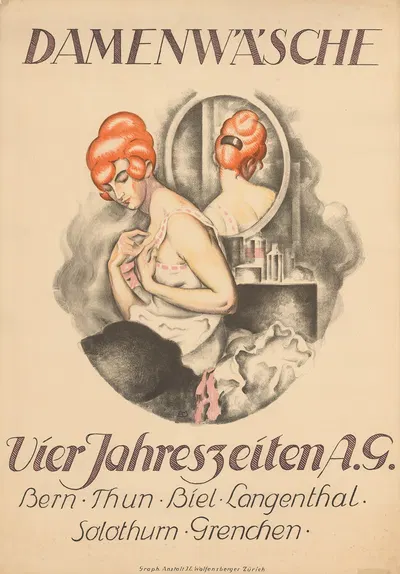 Damenwäsche – Vier Jahreszeiten A.G. by Burkhard Mangold, 1920 — digital art print download