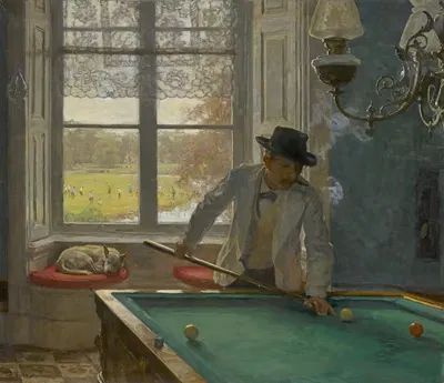 Игрок в бильярд by Виллем Бастиан Толен, 1896 — digital art print download