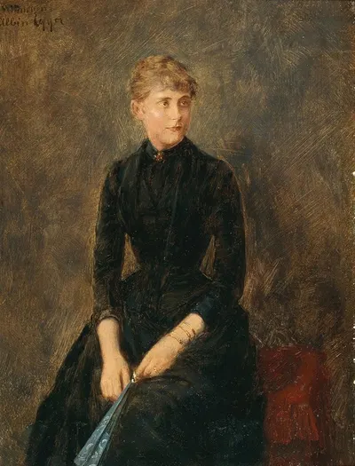 Портрет певицы Хедвиг Хелбиг by Альбин Эггер Лиенц, c. 1889 — digital art print download