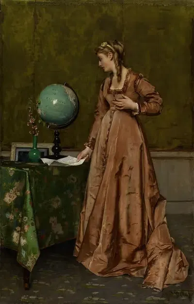 News from Afar by Alfred Stevens — digital art print download