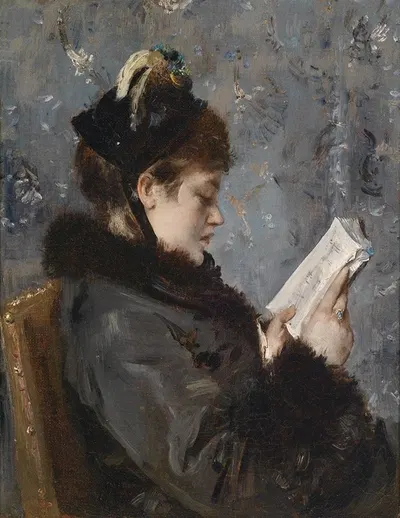 Portrait of a young lady by Alfred Stevens — digital art print download