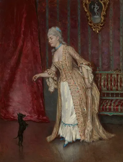 Standing Figure of a Woman by Alfred Stevens — digital art print download