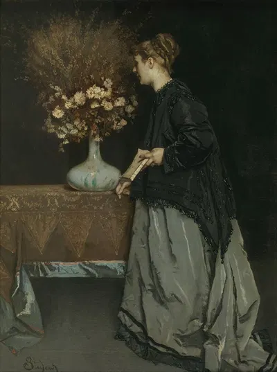 Autumn Flowers by Alfred Stevens, 1867 — digital art print download