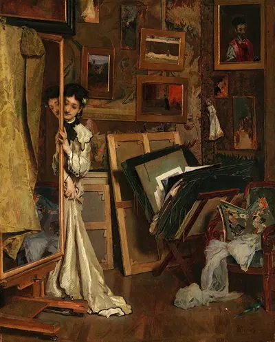 The Psyché (My Studio) by Alfred Stevens — digital art print download
