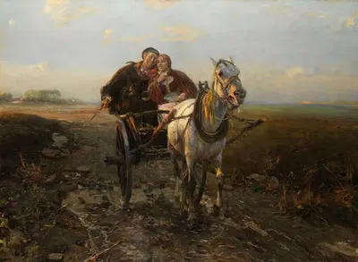 Счастливая поездка на карете by Альфред фон Вирус-Ковальский — digital art print download