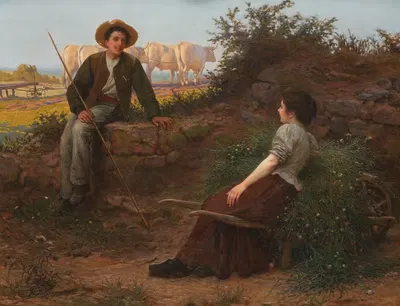 Болтающие на обочине by Камиль Феликс Белланже, 1899 — digital art print download