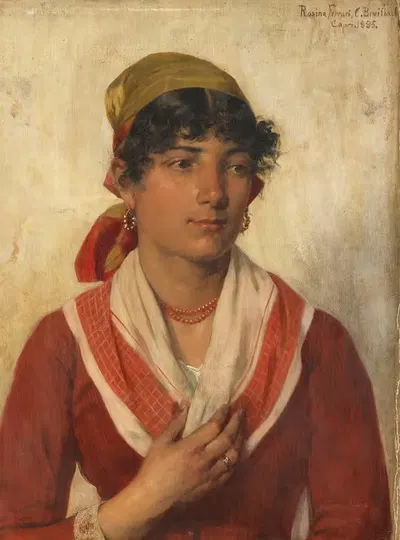 Porträt der Rosina Ferrari by Carl Breitbach, 1885 — digital art print download