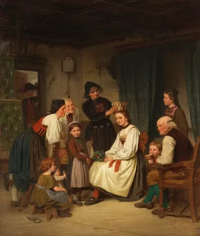 Украшение невесты by Карл Иоганн Лаш, 1860 — digital art print download