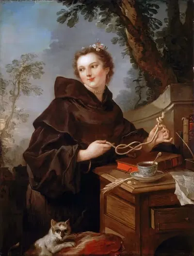 Луиза-Анна де Бурбон, мадемуазель де Шароле by Шарль-Жозеф Натоир, 1695-1758 — digital art print download