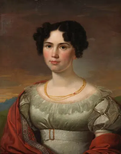 Портрет молодой дамы by Давид Сульцер, 1823 — digital art print download