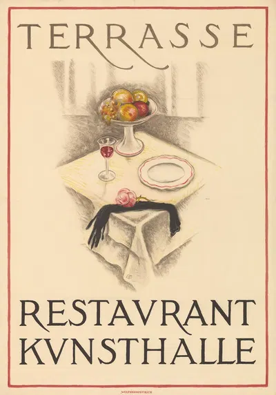Terrasse – Restaurant Kunsthalle by Burkhard Mangold, 1922 — digital art print download