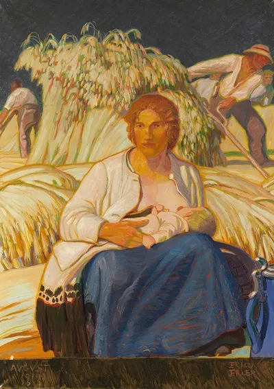 Уборка урожая by Эрих Эрлер, 1914 — digital art print download