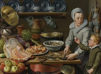 Kitchen Scene by Floris van Schooten — digital art print download