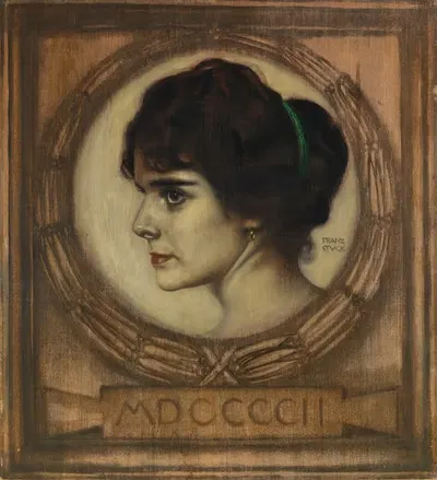 Porträt Gemma Bierbaum by Franz von Stuck, 1902 — digital art print download