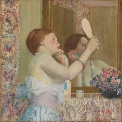 Женщина с зеркалом by Фредерик Карл Фризеке, 1911 — digital art print download