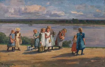 Школа закончилась by Фридрих Кальморген, 1916 — digital art print download