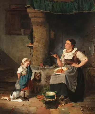 Маленькая беда by Фриц Зондерланд, 1868 — digital art print download