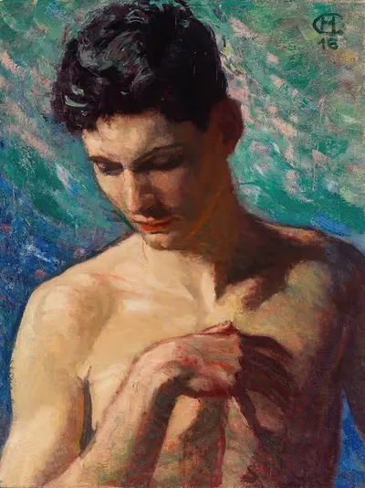 Портрет молодого человека by Ханс Кристиансен, 1916 — digital art print download
