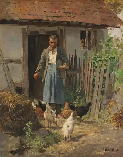 Кормление кур by Герман Байш — digital art print download