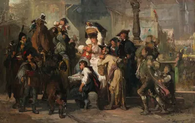 Блуждающие люди by Якоб Грюненвальд, 1873 — digital art print download