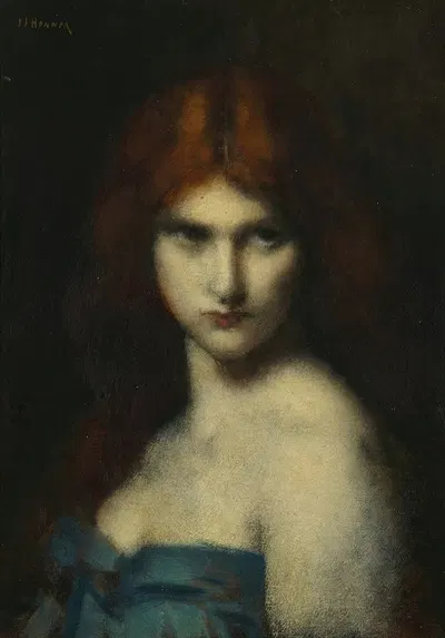 Study of a head of a woman by Jean-Jacques Henner — digital art print download