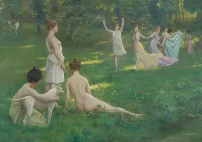 Охотницы by Юлий Лебланк Стюарт, 1899 — digital art print download