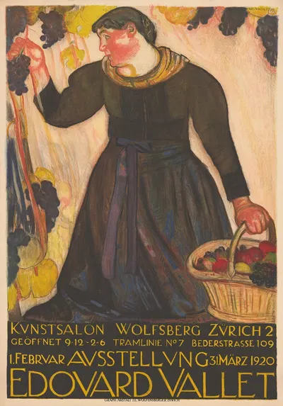 Ausstellung Edouard Vallet – Kunstsalon Wolfensberg Zürich 2 by Эдуар Валле, 1919 — digital art print download