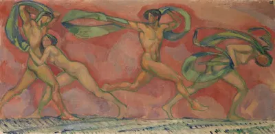 Танцевальный фриз by Людвиг фон Хофман, 1912 — digital art print download