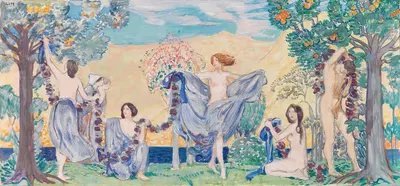 Венки by Людвиг фон Хофман, 1905 — digital art print download