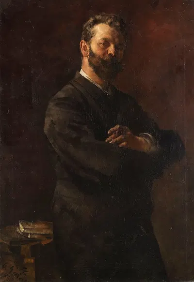 Портрет учителя рисования Артура Хаферкорна by Отто Грейнер, 1890 — digital art print download