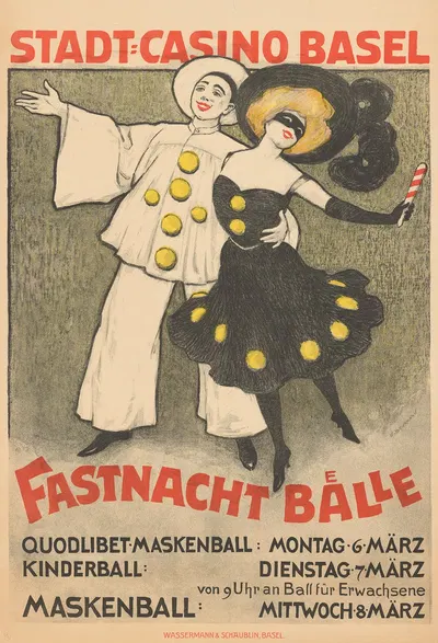 Stadt-Casino Basel – Fastnacht Bälle by Emil Beurmann, 1911 — digital art print download