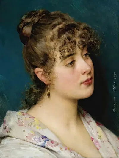 La Bella Veneziana by Eugen von Blaas, 1889 — digital art print download