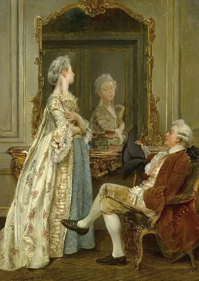Свидание by Игнасио де Леон и Эскосура, 1868 — digital art print download