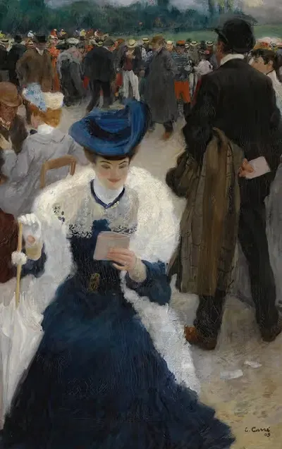 Элегантная на скачках by Леон Карре, 1903 — digital art print download