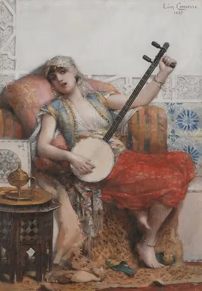 Одали́ска by Леон Франсуа Комерр, 1887 — digital art print download