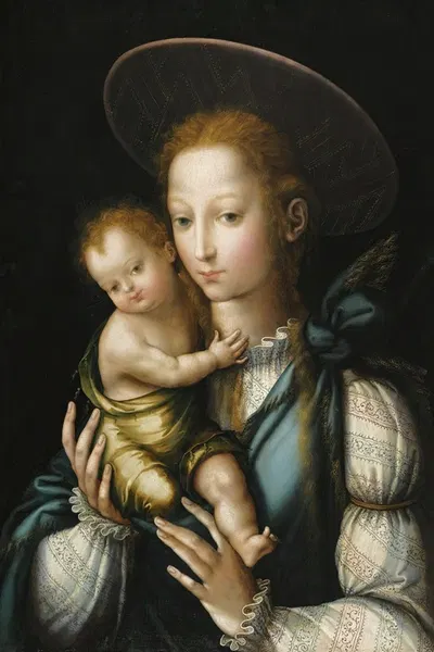 Badajoz The Virgin And Child, Or La Virgén Del Sombrero by Luis De Morales — digital art print download