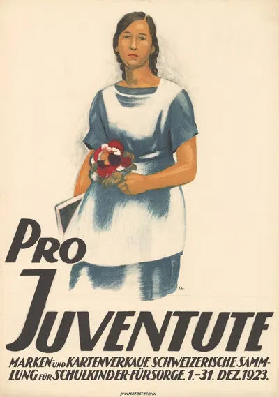 Pro Juventute – Marken und Kartenverkauf Schweizerische Sammlung für Schulkinder-Fürsorge by Эмиль Кардина, 1923 — digital…