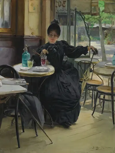 Au Café by Paul-François Quinsac — digital art print download
