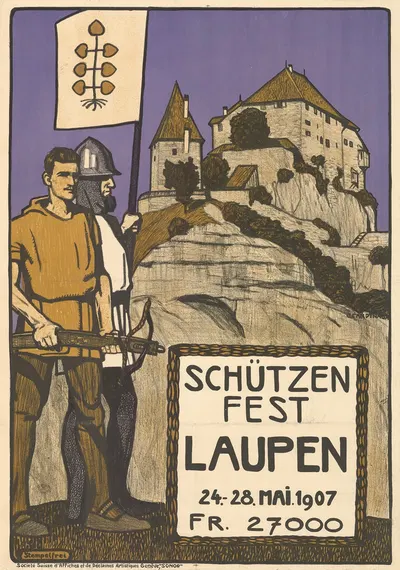 Schützenfest Laupen by Эмиль Кардина, 1907 — digital art print download