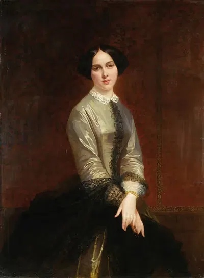 Портрет молодой женщины by Адольф Ивон, 1850 — digital art print download