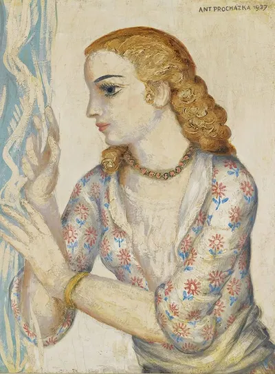 By The Window by Antonin Procházka, 1937 — digital art print download