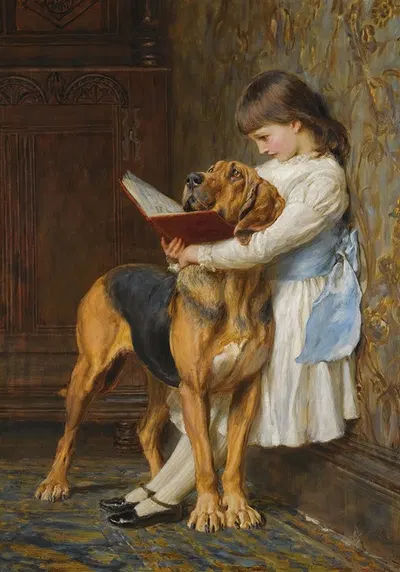 Обязательное образование by Бритон Ривьер, 1887 — digital art print download