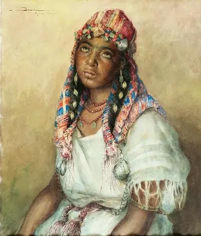 Женщина в белом by Карлос Абаскаль, 1926 — digital art print download