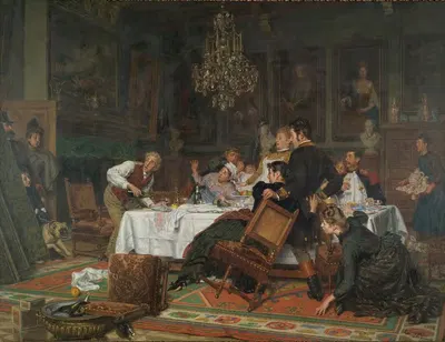The Surprise of The Master's Unexpected Arrival by Evert Jan Boks, 1896 — digital art print download